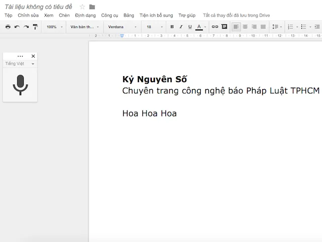 Nhập liệu văn bản bằng giọng nói tiếng Việt ảnh 2