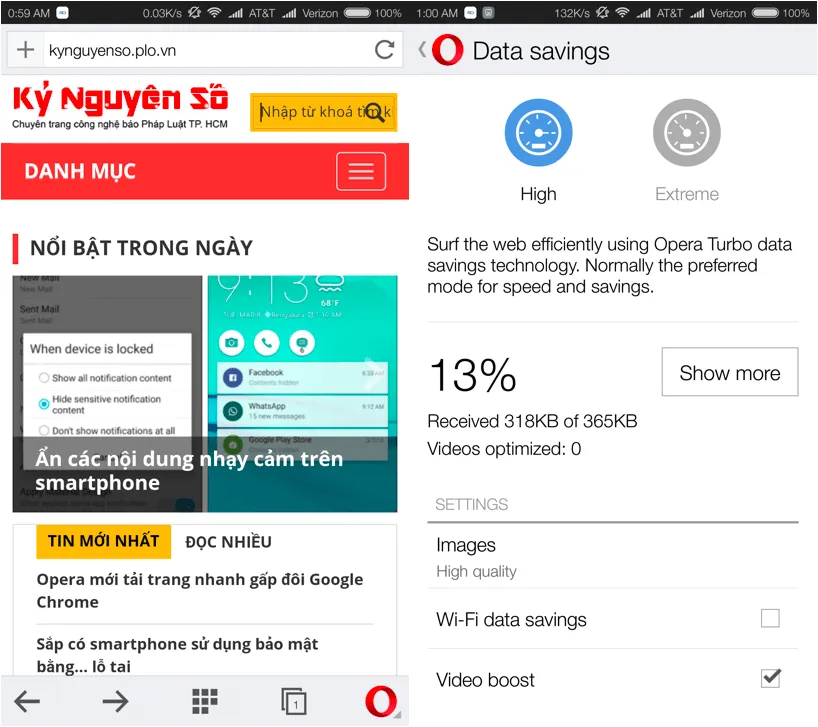 Opera tải trang nhanh hơn 45% so với Google Chrome ảnh 3 opera-cho-phep-tai-trang-nhanh-hon-cac-trinh-duyet-khac