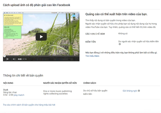 Thủ thuật để không bị YouTube bắt bản quyền ảnh 1