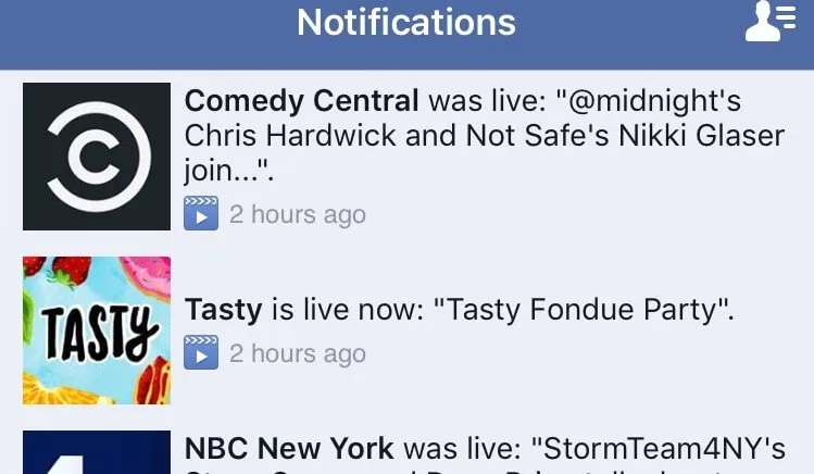 Tắt các thông báo khi có người trực tiếp video trên Facebook ảnh 1