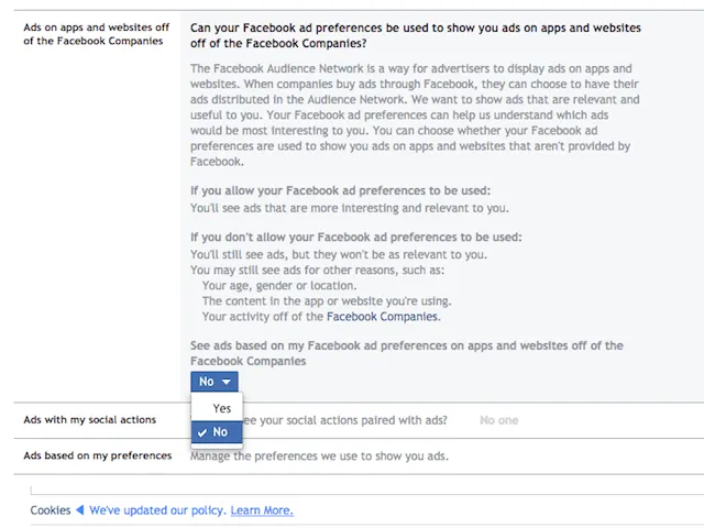 Ngăn không cho Facebook thu thập thông tin để quảng cáo ảnh 3