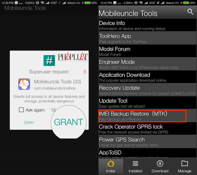 Dễ dàng sao lưu và phục hồi số IMEI