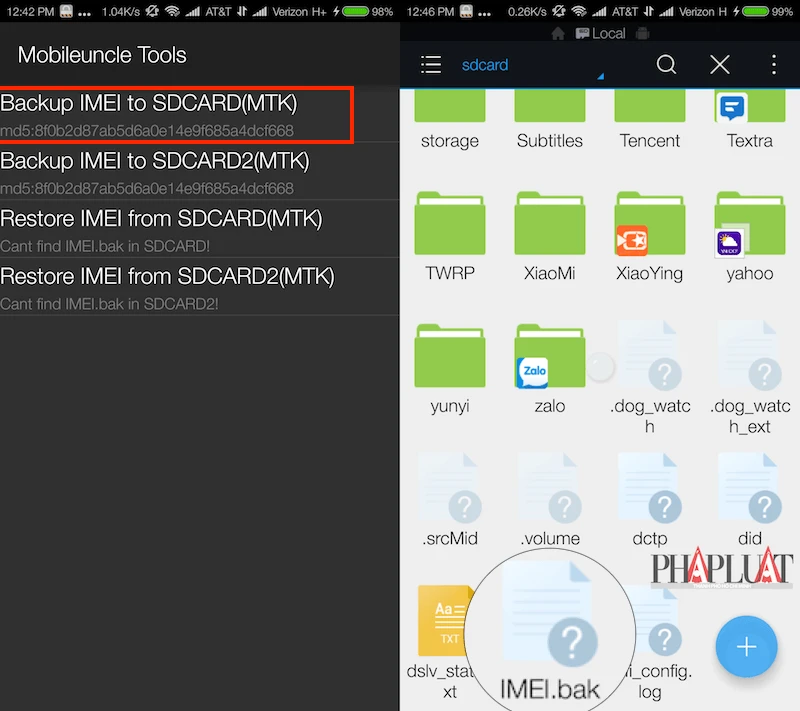 Dễ dàng sao lưu và phục hồi số IMEI