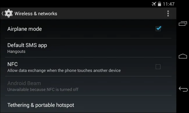 Kích hoạt chế độ máy bay