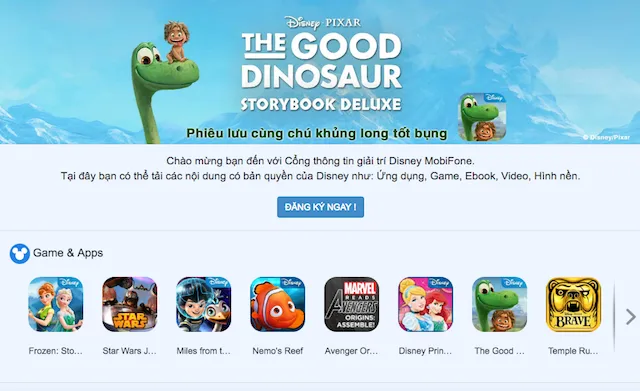 MobiFone ra mắt cổng thông tin giải trí Disney