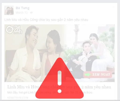 Tự động cảnh báo các trang facebook giả mạo