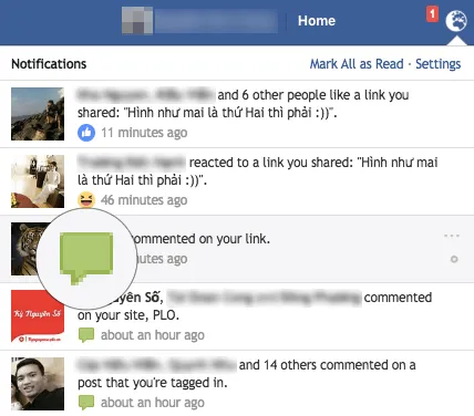 Facebook thay đổi các biểu tượng trên thanh thông báo