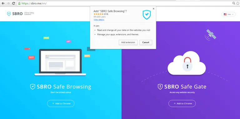 Cài đặt SBRO Safe Browsing chỉ với vài thao tác đơn giản