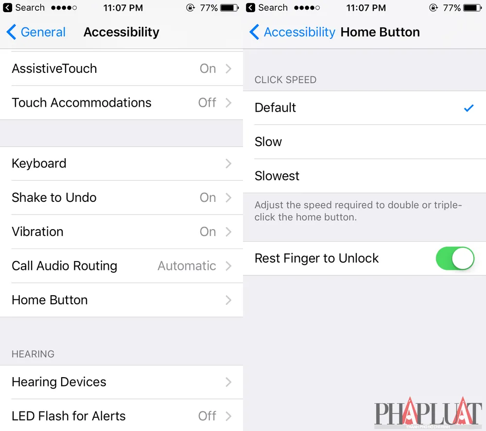 Mở khóa iPhone mà không cần nhấn nút Home 2 lần