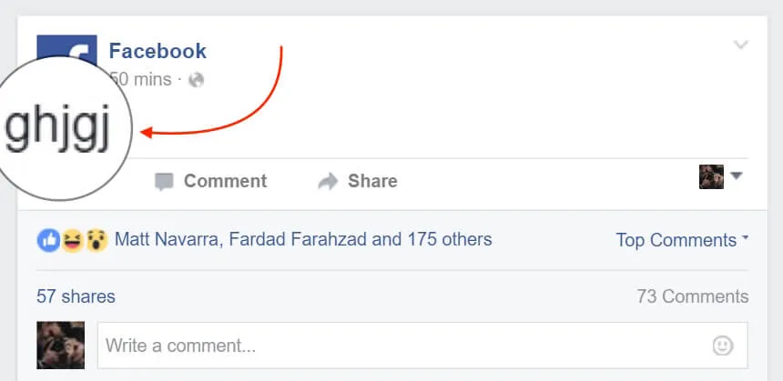 Đoạn status vô nghĩa được đăng tải trang Facebook UK