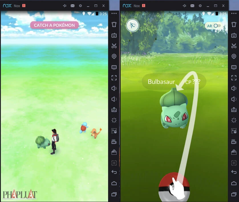 Săn bắt pokemon trên máy tính không khác gì smartphone