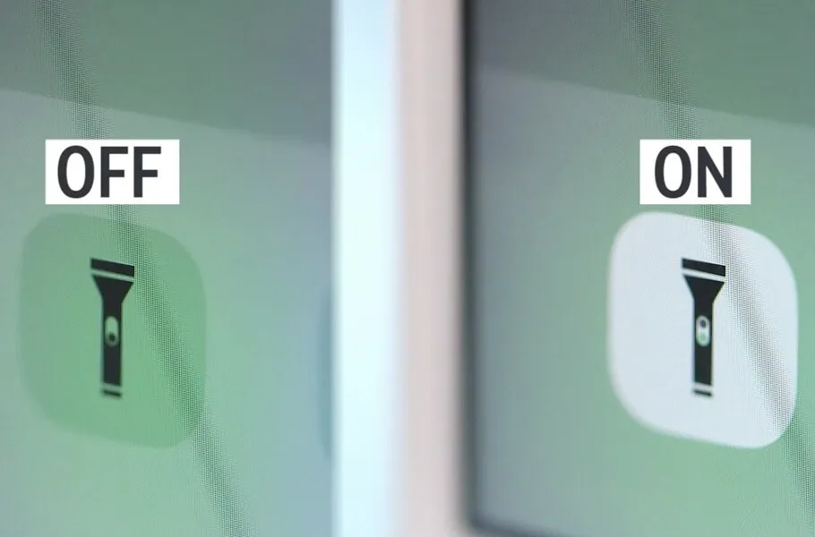 Nút gạt trên đèn pin sẽ thay đổi tùy trạng thái