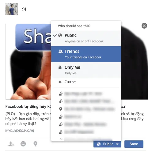 Tùy chỉnh giới hạn người xem trên Facebook