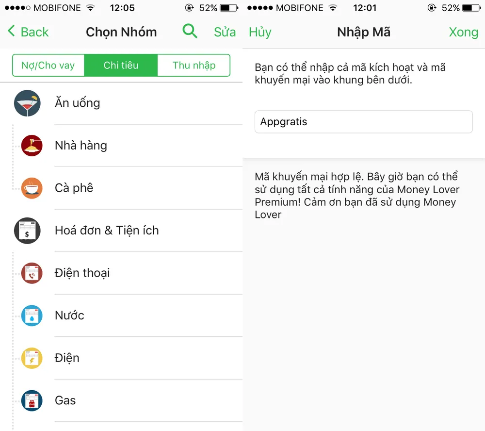Miễn phí bản quyền Money Lover có giá 4,99 USD ảnh 2 Quản lý chi tiêu với Money Lover