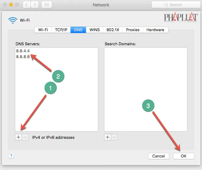 Đổi DNS trên Mac