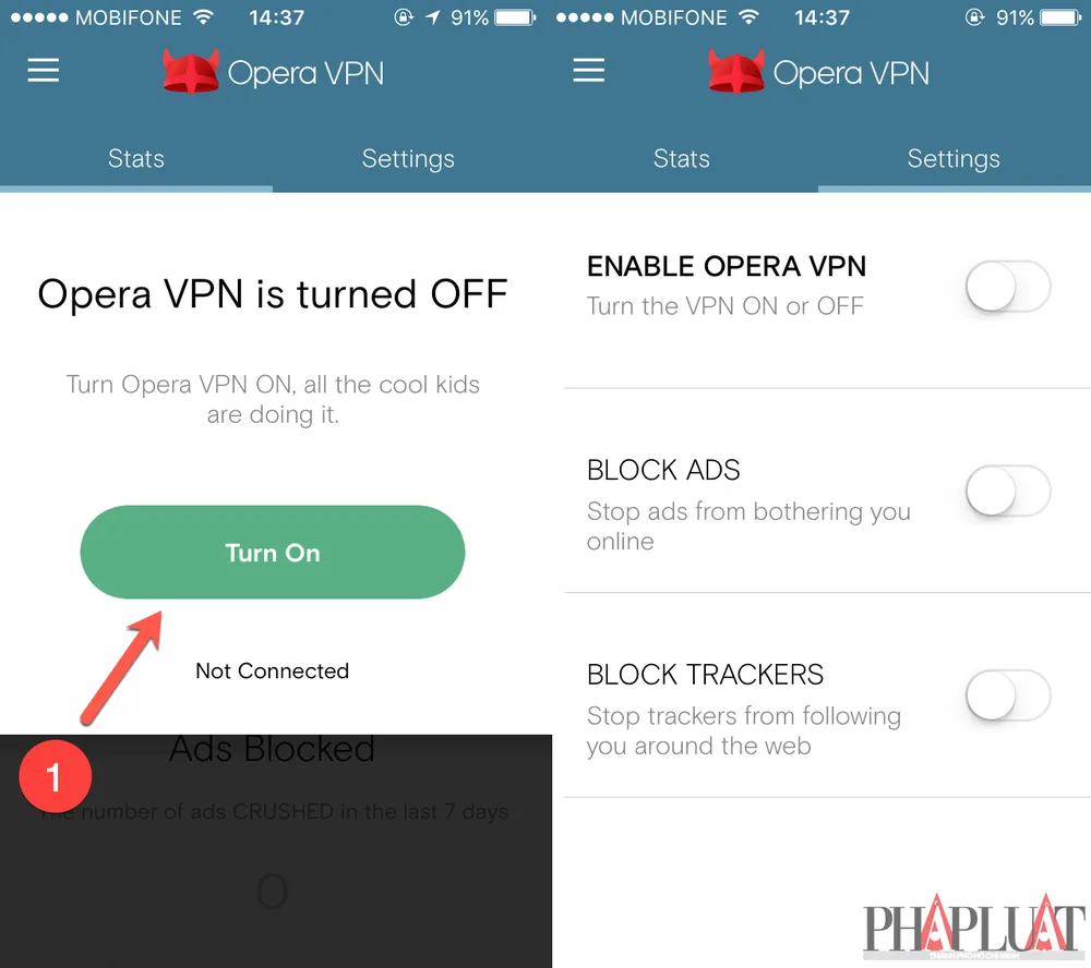VPN miễn phí cho các thiết bị iOS