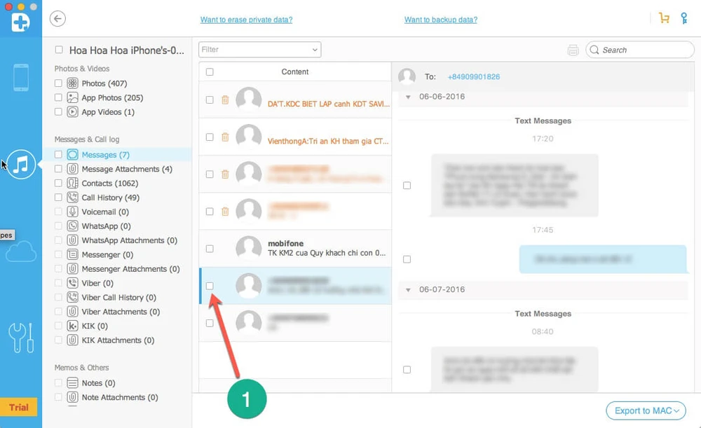 Khôi phục tin nhắn đã xóa