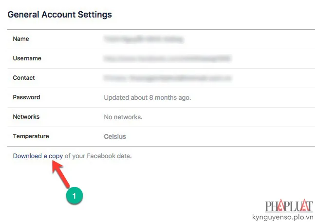 tải dữ liệu trên Facebook