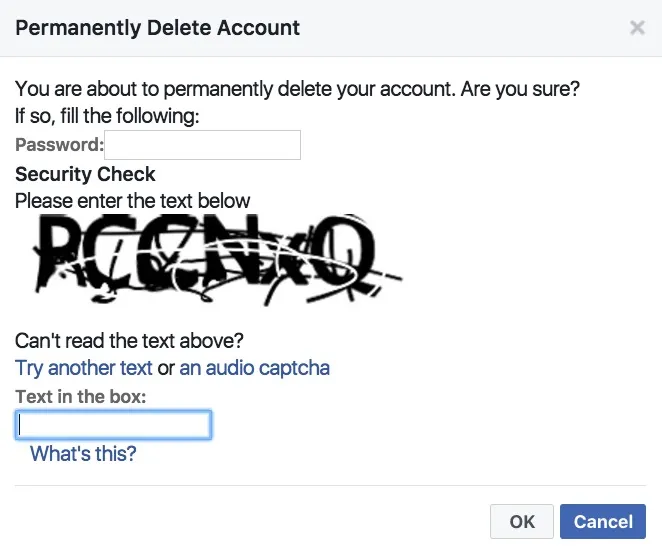 xóa tài khoản Facebook