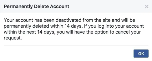 xóa tài khoản Facebook