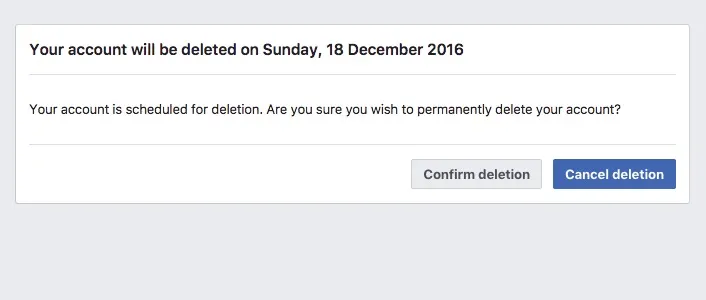 xóa tài khoản Facebook
