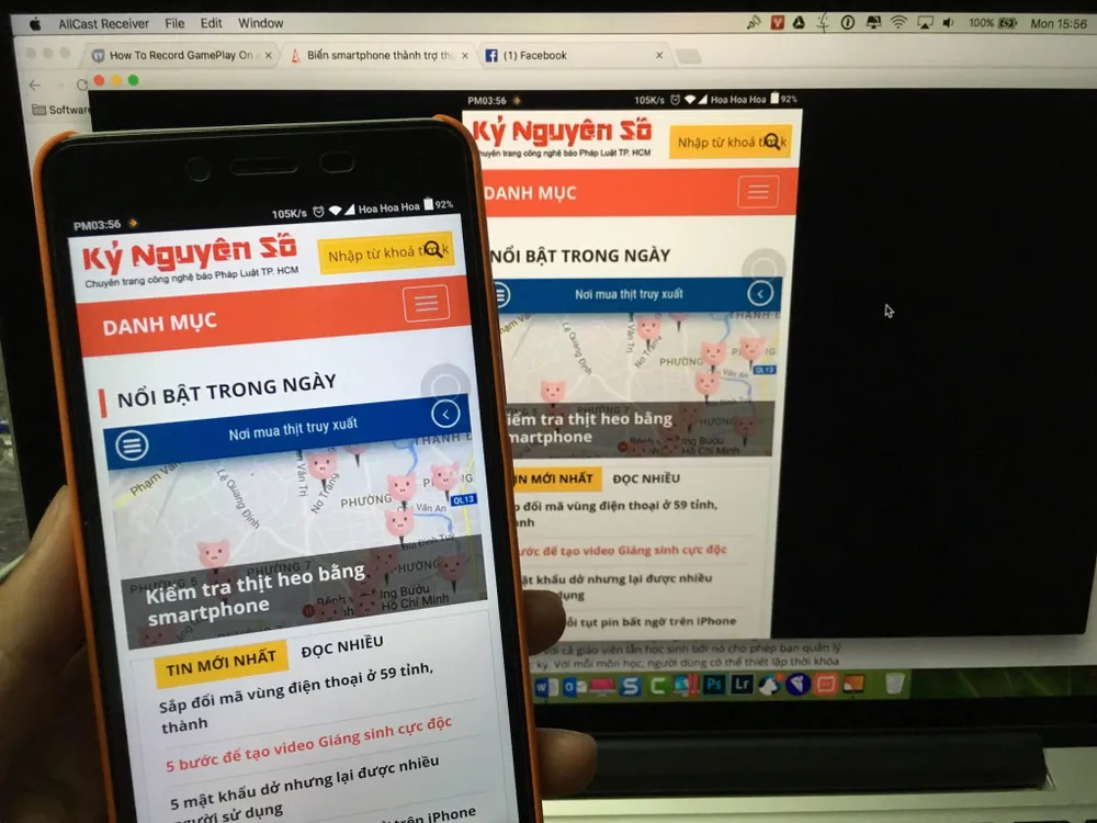 Mẹo chiếu màn hình smartphone lên laptop hoặc tivi ảnh 2 mirror