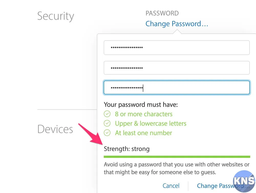 đổi mật khẩu icloud