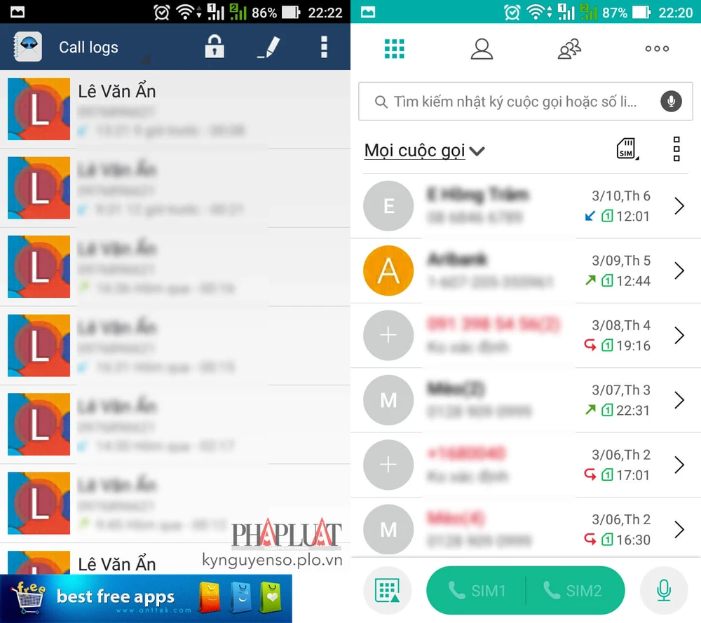 Cách ẩn cuộc gọi và tin nhắn quan trọng trên Android