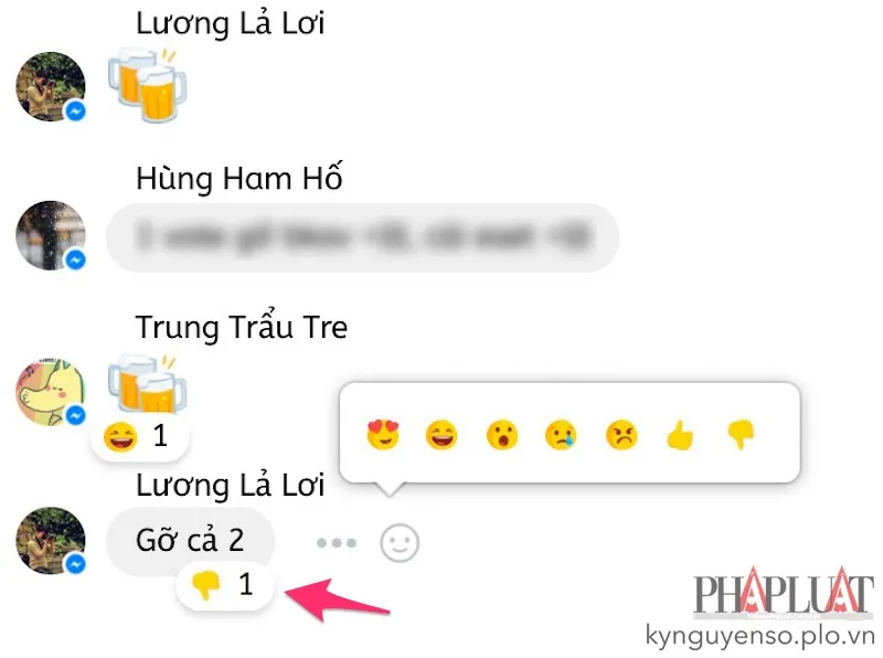 Cách thêm nút Dislike cho Facebook Messenger