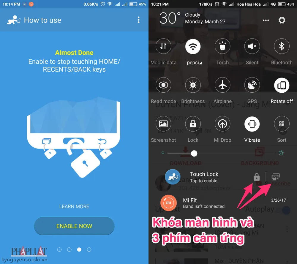 Mẹo vô hiệu hóa màn hình cảm ứng trên smartphone