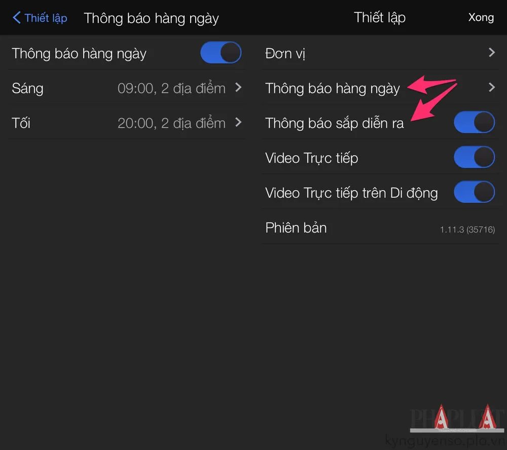 Cách nhận tin nhắn cảnh báo trời mưa trên smartphone