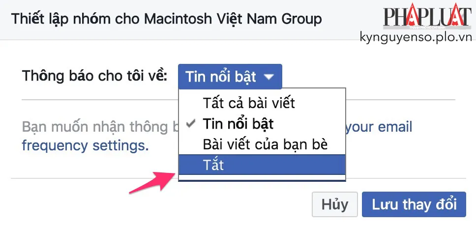 Mẹo tắt bớt các thông báo phiền phức trên Facebook