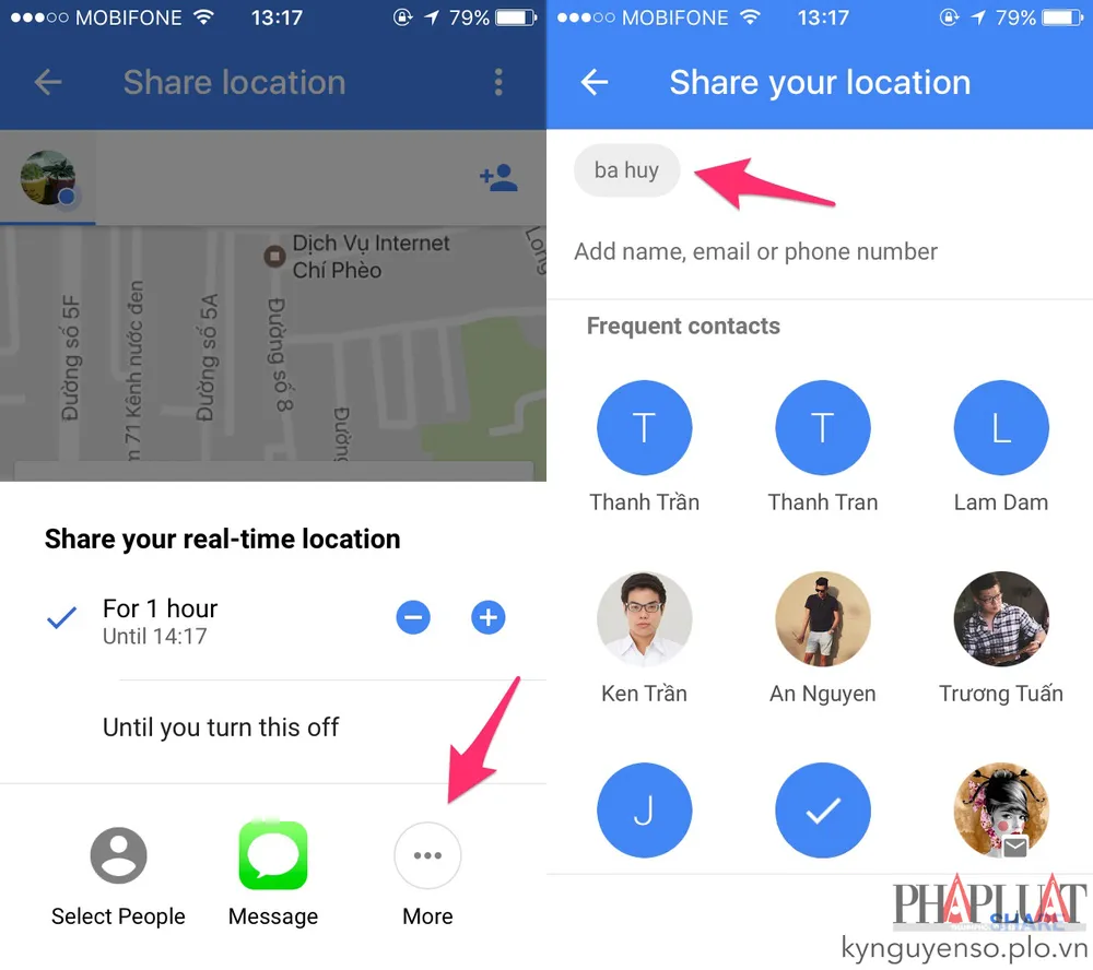 Mẹo chia sẻ vị trí theo thời gian thực trên Google Maps