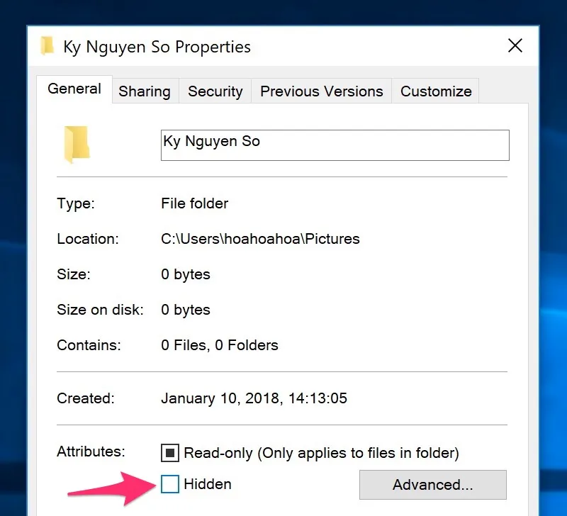 Cách ẩn các tập tin và thư mục quan trọng trên Windows
