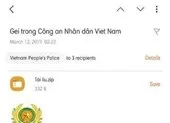 Cẩn trọng email chứa mã độc giả mạo cơ quan công an 