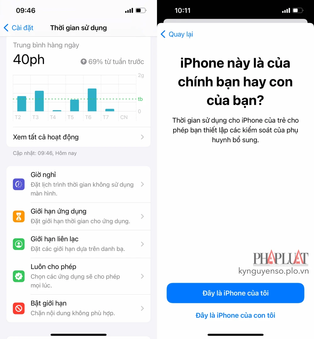 Cách chặn các trang web độc hại trên iPhone ảnh 2 bat-tinh-nang-screen-time