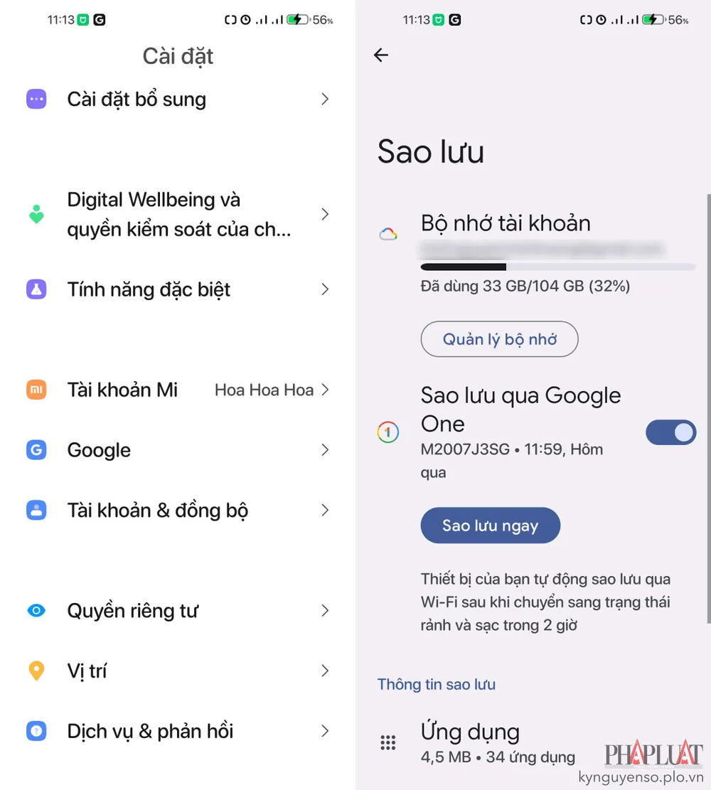 sao-luu-du-lieu-dien-thoai Sao lưu lại toàn bộ dữ liệu trước khi bán điện thoại. Ảnh: MINH HOÀNG