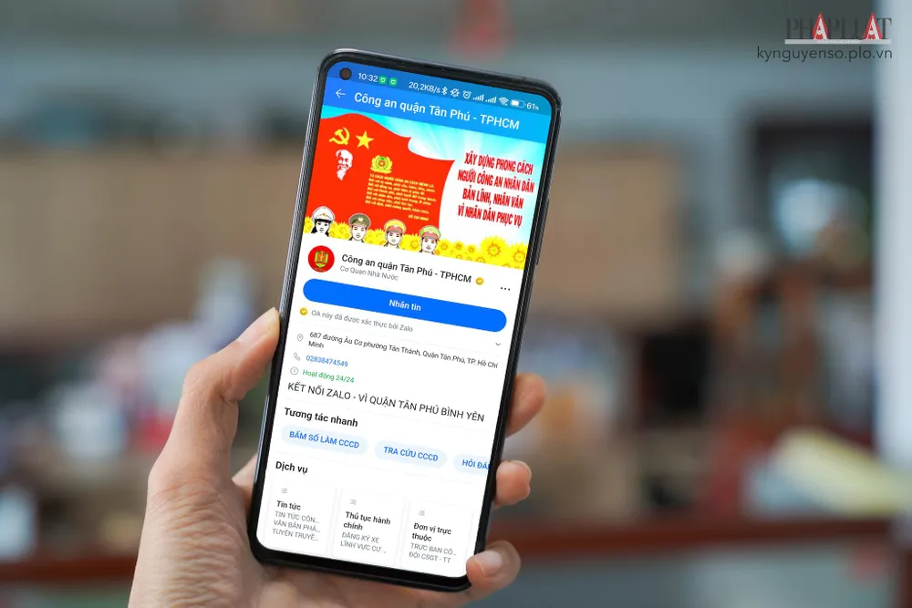  Cách lấy số thứ tự làm CCCD gắn chip qua Zalo. Ảnh: TIỂU MINH