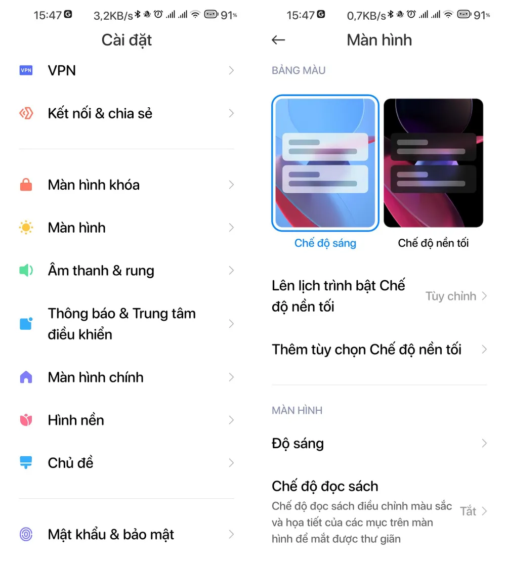 Kích hoạt chế độ đọc sách trên các thiết bị Android. Ảnh: MINH HOÀNG