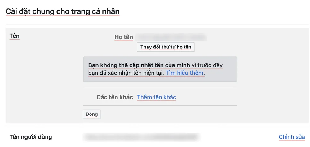 Cách đổi tên trên Facebook