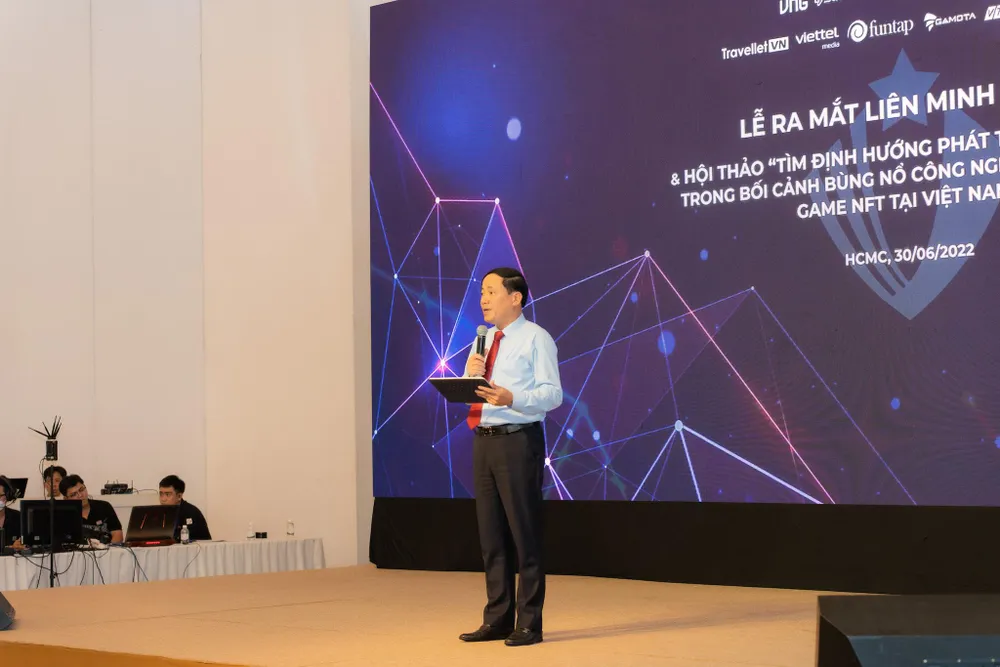 thu-truong-bo-tttt-pham-anh-tuan Thứ trưởng Bộ TT&TT Phạm Anh Tuấn chia sẻ một số định hướng hoạt động của Liên minh game trong thời gian tới. Ảnh: TIỂU MINH