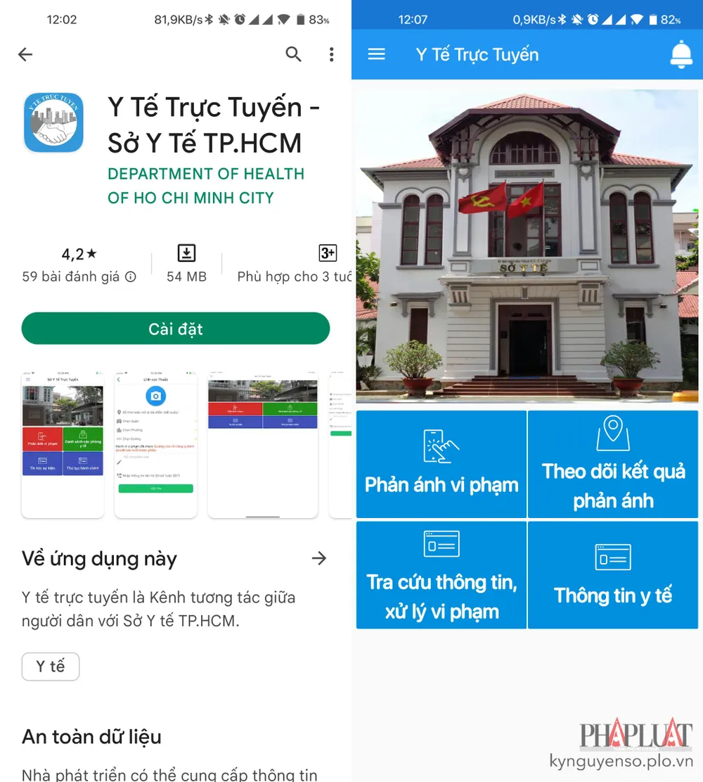 Cài đặt ứng dụng Y tế trực tuyến trên điện thoại. Ảnh: MINH HOÀNG