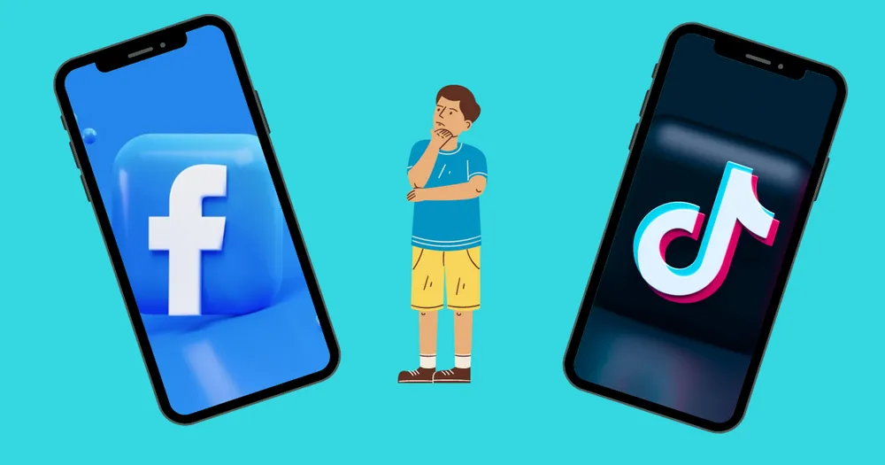 Facebook và TikTok đang cạnh tranh quyết liệt trên nhiều mặt. Ảnh minh họa