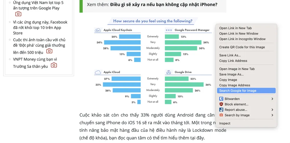 Tìm kiếm hình ảnh tương đồng nhanh hơn. Ảnh: MINH HOÀNG