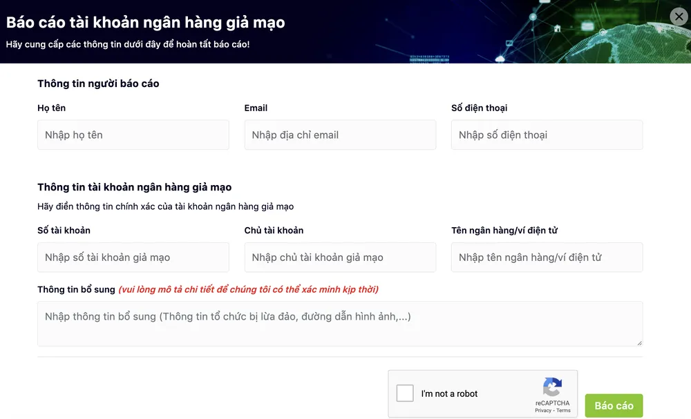 Báo cáo các tài khoản ngân hàng có dấu hiệu lừa đảo. Ảnh: MINH HOÀNG