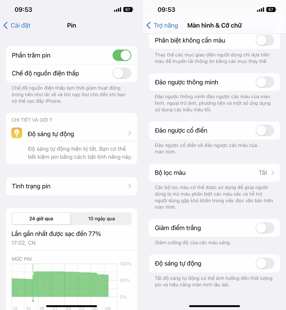Kích hoạt chế độ nguồn điện thấp trên iPhone. Ảnh: MINH HOÀNG
