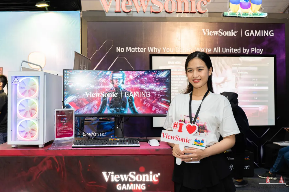 Gian hàng của ViewSonic. Ảnh: TIỂU MINH