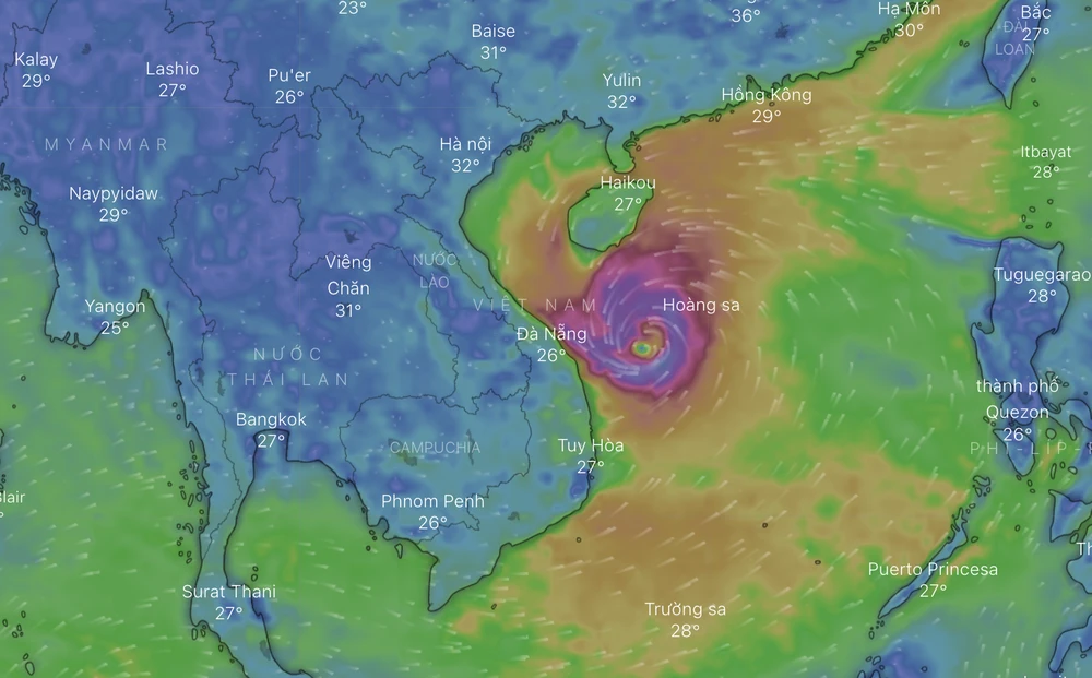 Cách theo dõi đường đi của cơn bão Noru. Ảnh: MINH HOÀNG