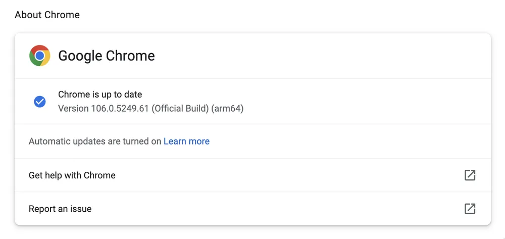 Cập nhật trình duyệt Chrome lên phiên bản mới nhất. Ảnh: MINH HOÀNG