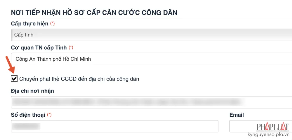 gui-yeu-cau-doi-cccd-ngay-tai-nha Gửi yêu cầu và nhận thẻ CCCD ngay tại nhà. Ảnh: MINH HOÀNG